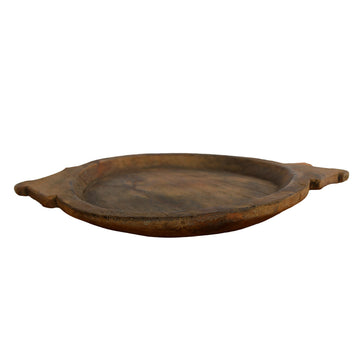 Limited Edition Vintage Handcarved Wooden Flat Platter