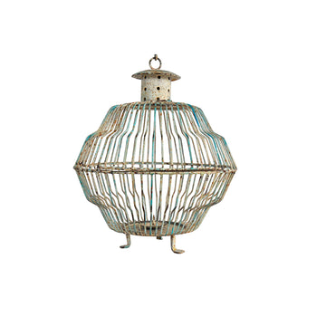 Rare Vintage Bird Cage Hanging Candle Holder