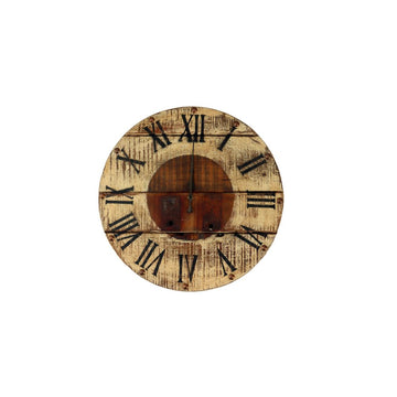 Teak Wood Roman Clock