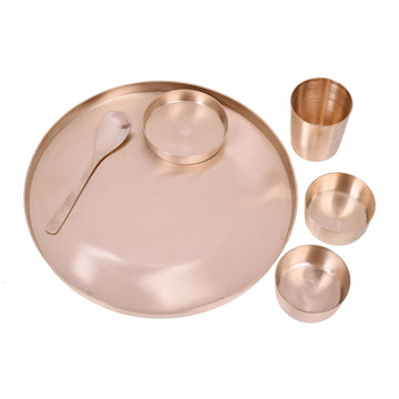 Kansa Dinner Thali Matt Set Of 6