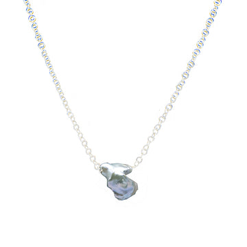Mabe Pearl Silver Plated Chain Pendant