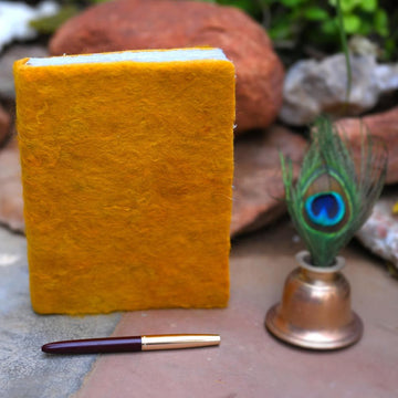 Felt Handmade Journal Orange