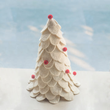 White Felt Tree Ornament