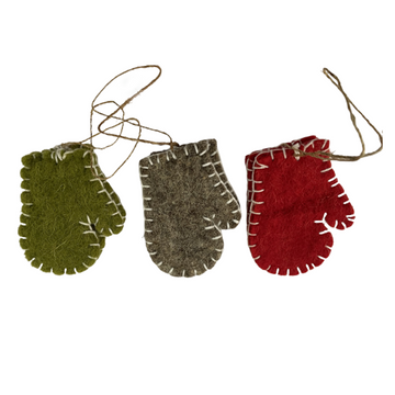 Mini Christmas Gloves Set Of 3