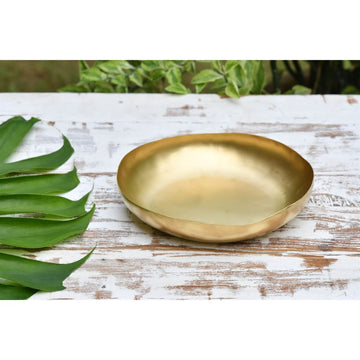 Brass Centerpiece Hammered Bowl