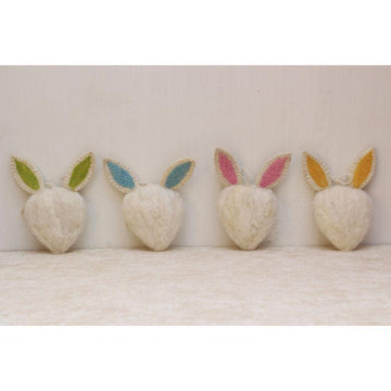 Bunny Face Ornaments Set Of 4