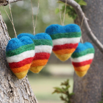 Hanging Heart Bauble Set Of 4