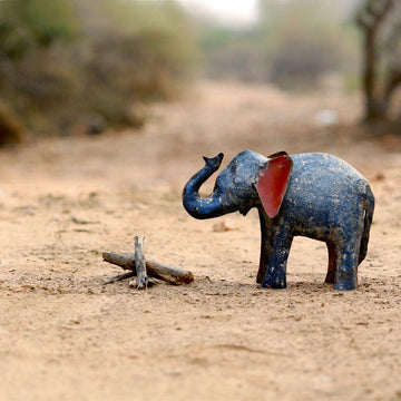 Recycled Elephant Figurine