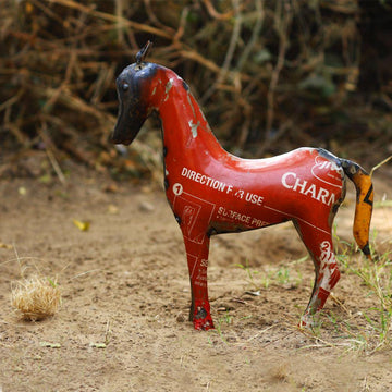 Recycled Horse Figurine